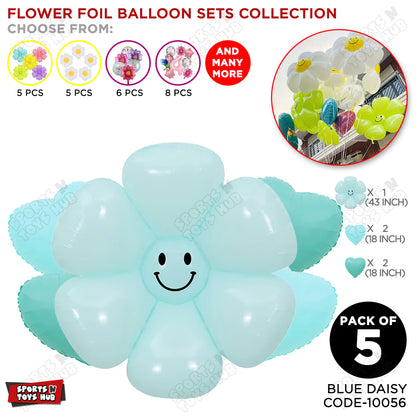 Jumbo Smiley Flower Foil Balloon Set Collection