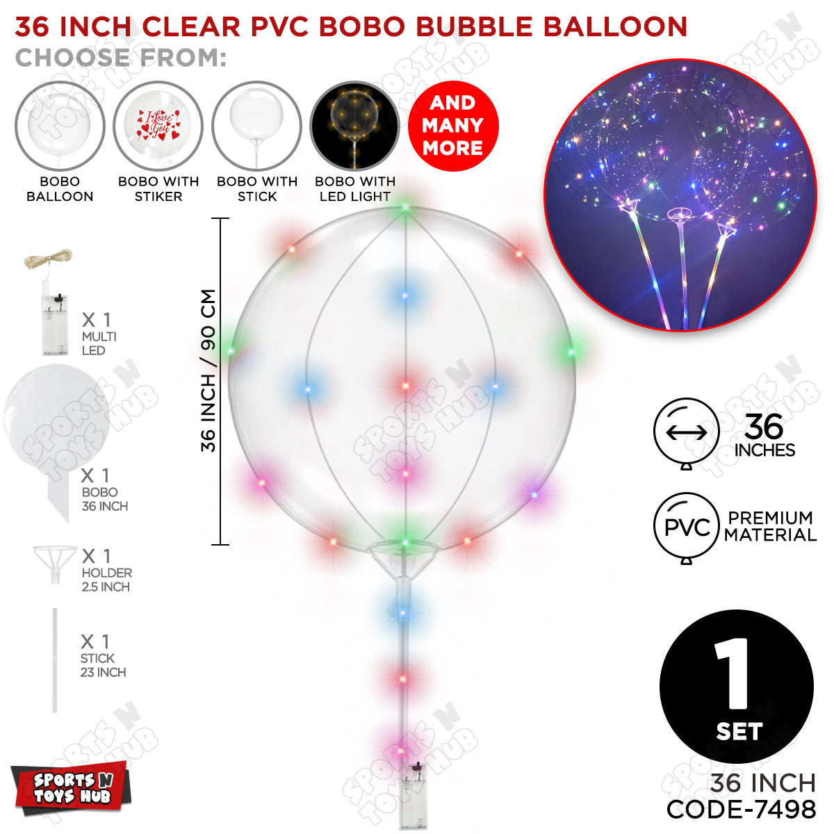 36 Inch BOBO Balloon With LED Collection