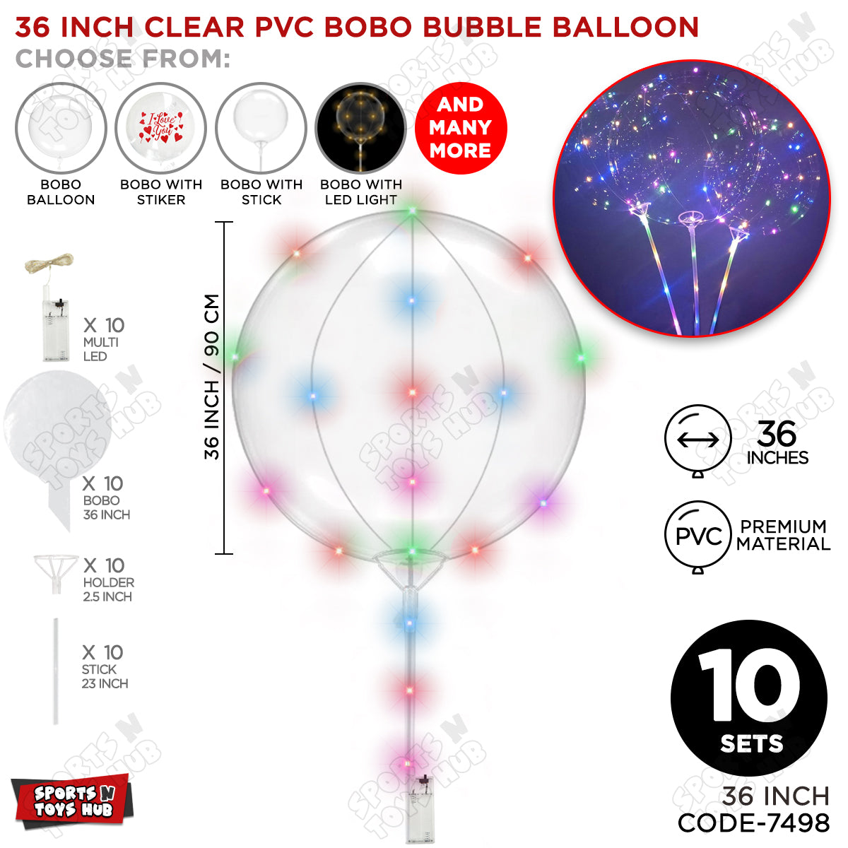 36 Inch BOBO Balloon With LED Collection