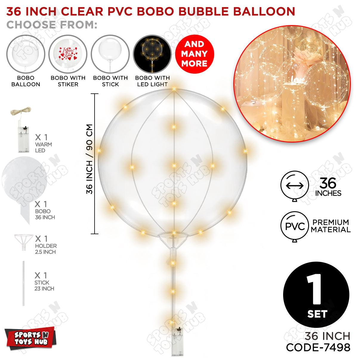36 Inch BOBO Balloon With LED Collection