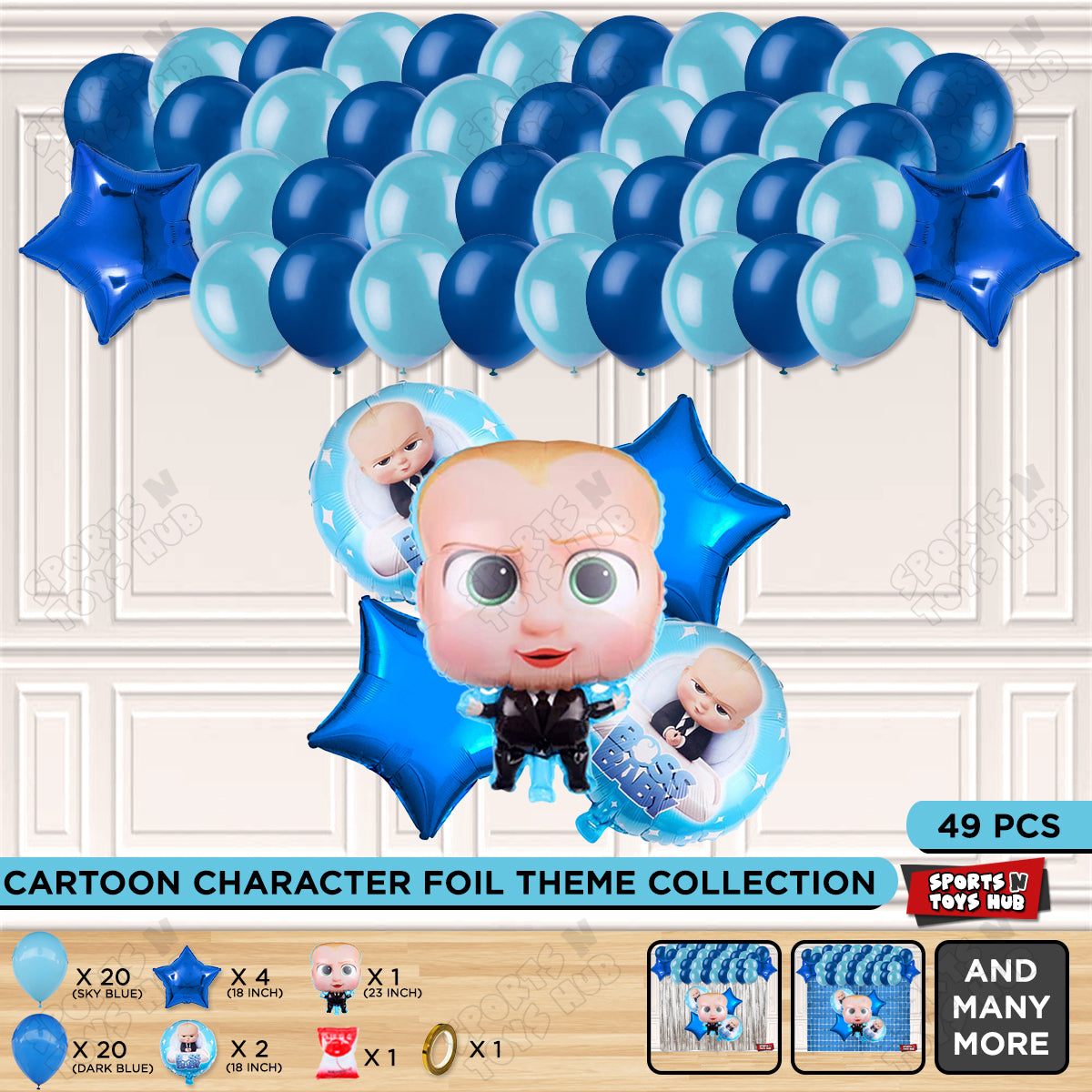 B_o_s_s B@by Foil Balloon Theme Collection