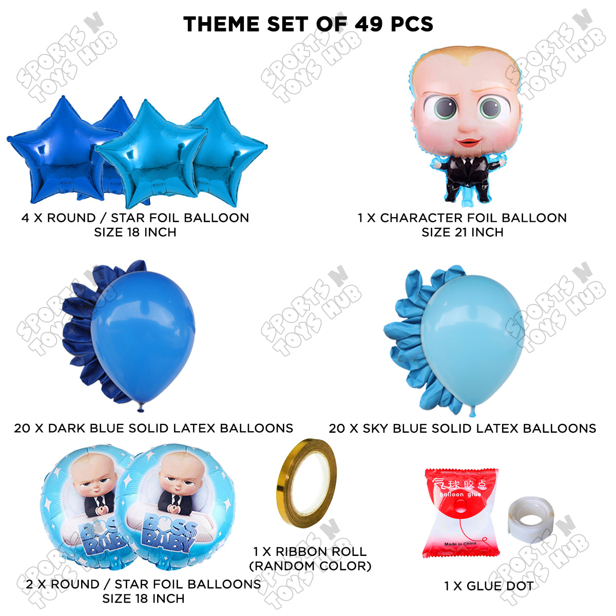 B_o_s_s B@by Foil Balloon Theme Collection