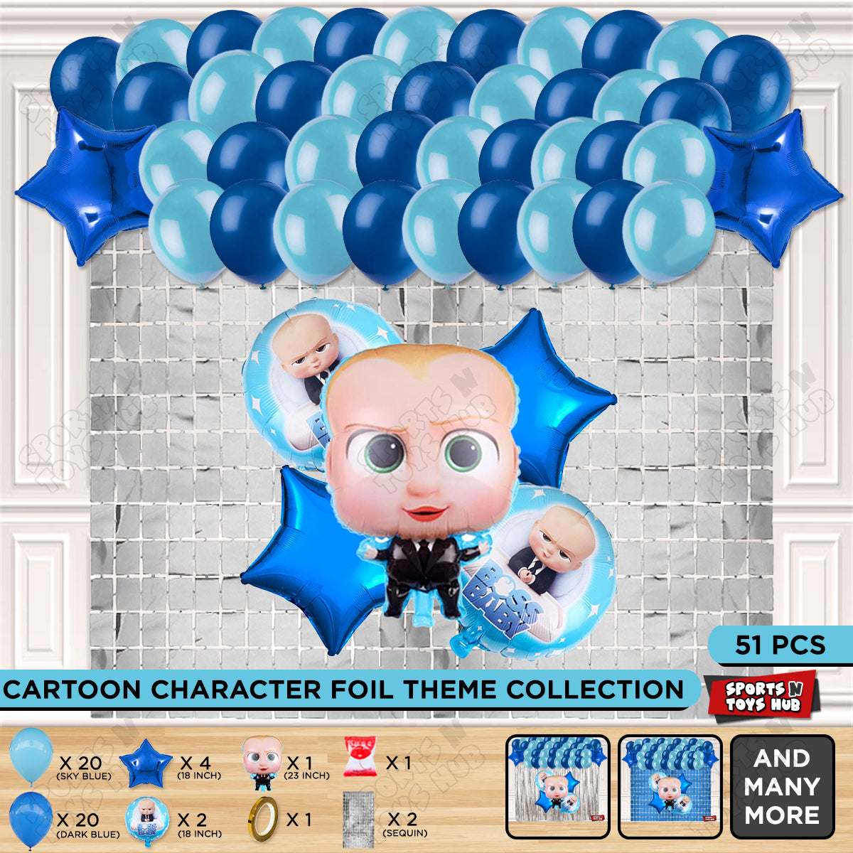 B_o_s_s B@by Foil Balloon Theme Collection