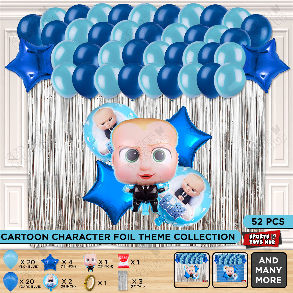 B_o_s_s B@by Foil Balloon Theme Collection