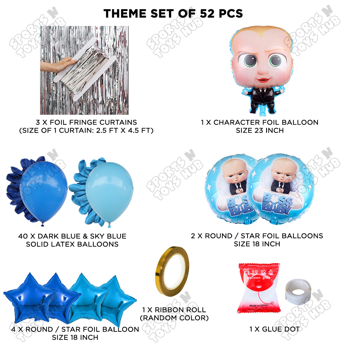 B_o_s_s B@by Foil Balloon Theme Collection