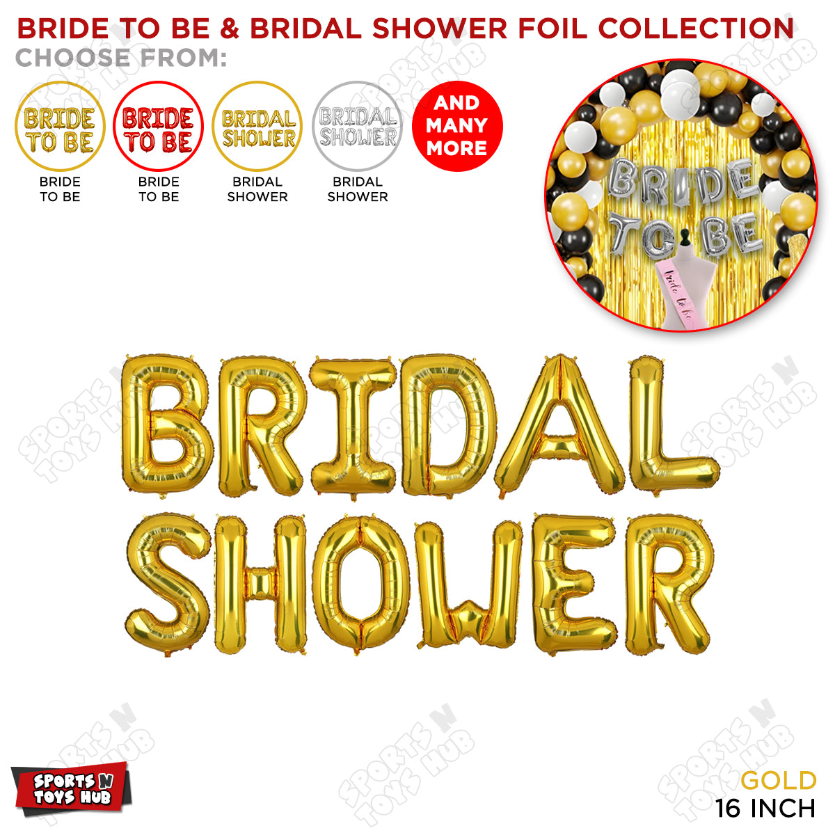 Bridal Shower Foil Letters Collection