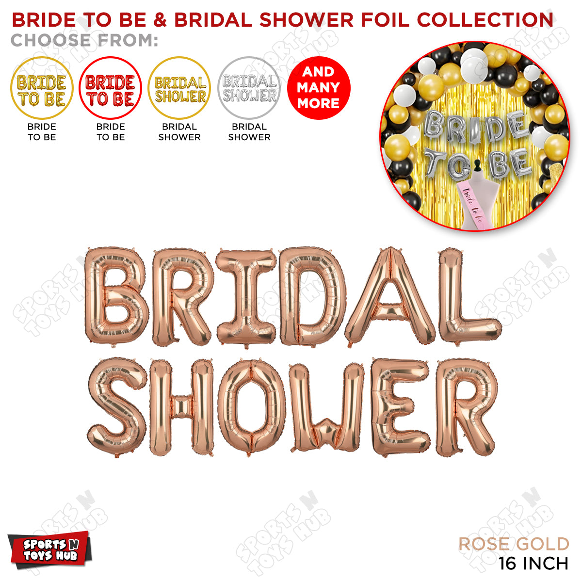 Bridal Shower Foil Letters Collection
