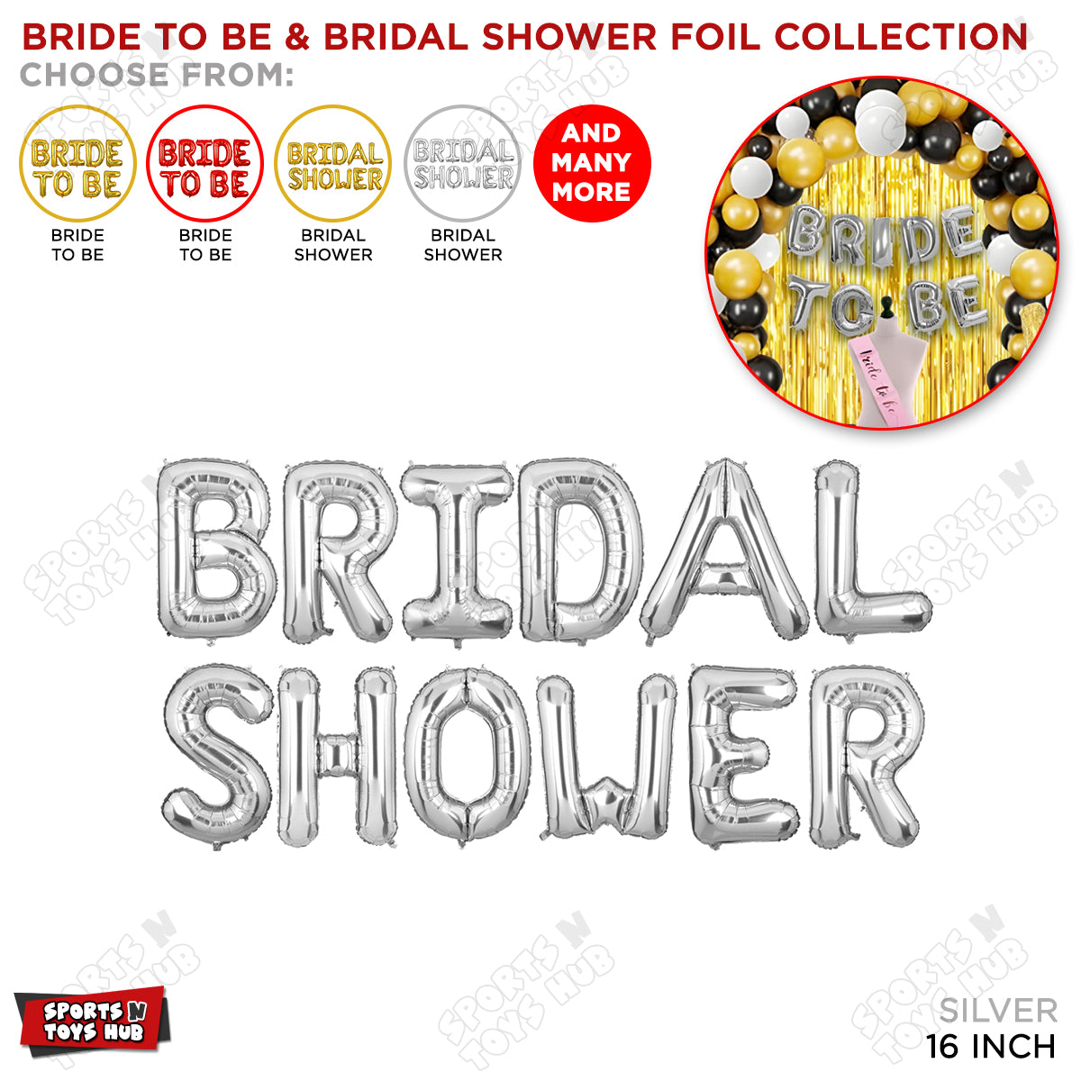 Bridal Shower Foil Letters Collection