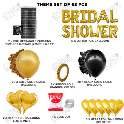 Bridal Shower Foil Letters Theme Collection - Gold & Black