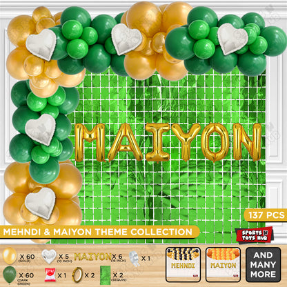 Maiyon Foil Letter Theme Collection - Gold & Green