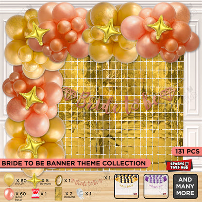 Bride To Be Cursive Banner Theme Collection -  Rose Gold & Gold