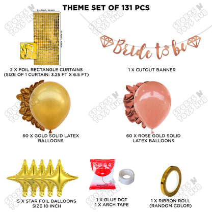 Bride To Be Cursive Banner Theme Collection -  Rose Gold & Gold