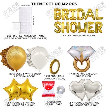 Bridal Shower Foil Letters Theme Collection - Gold & White