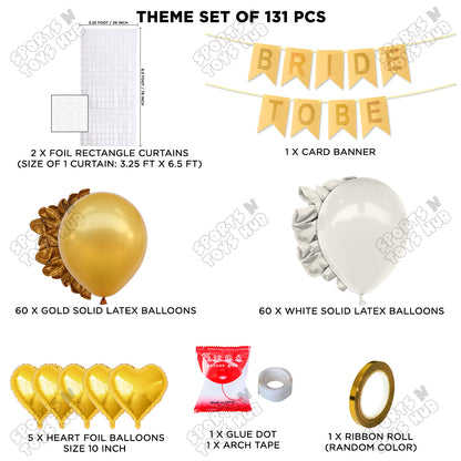 Bride To Be Card Banner Theme Collection - Orange & Gold
