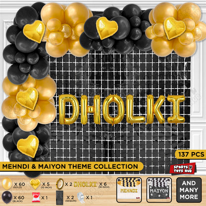 Dholki Foil Letter Theme Collection - Gold