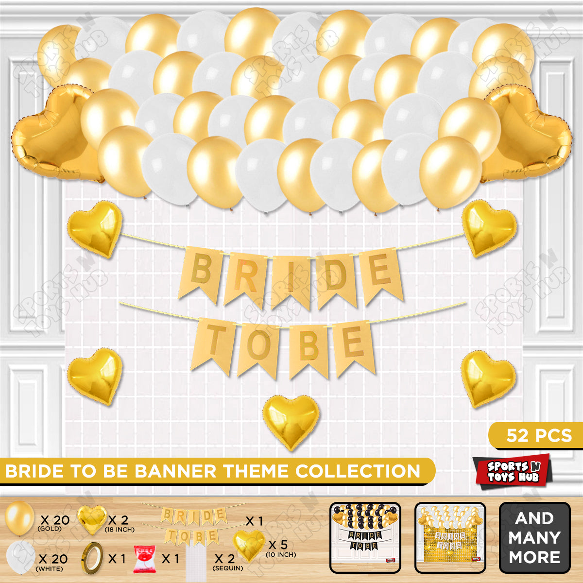 Bride To Be Card Banner Theme Collection - Orange & Gold