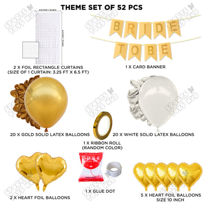 Bride To Be Card Banner Theme Collection - Orange & Gold