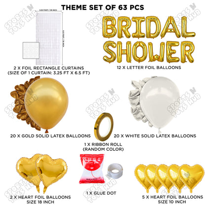 Bridal Shower Foil Letters Theme Collection - Gold & White