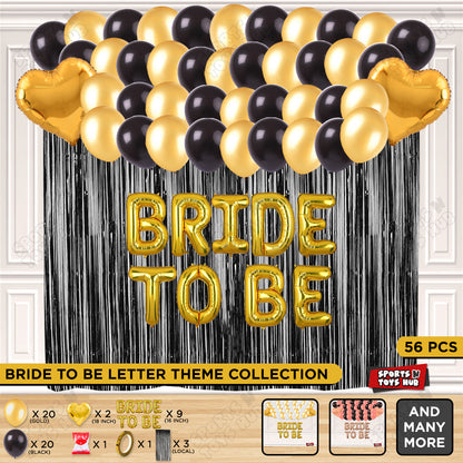 Bride To Be Foil Letters Theme Collection - Black & Gold