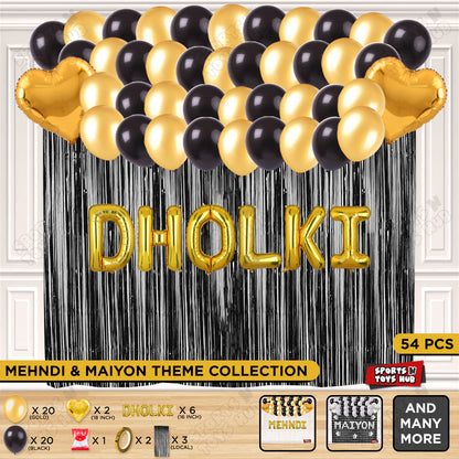 Dholki Foil Letter Theme Collection - Gold