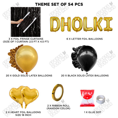 Dholki Foil Letter Theme Collection - Gold