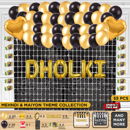 Dholki Foil Letter Theme Collection - Gold