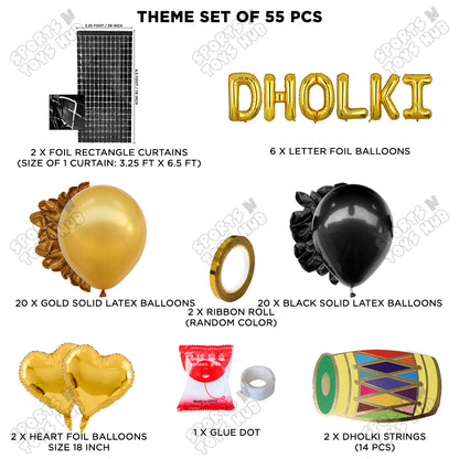 Dholki Foil Letter Theme Collection - Gold