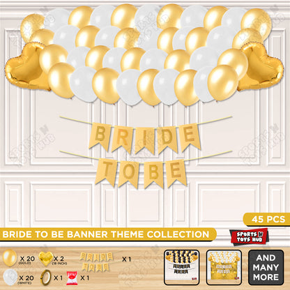 Bride To Be Card Banner Theme Collection - Orange & Gold