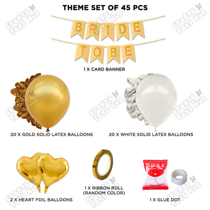 Bride To Be Card Banner Theme Collection - Orange & Gold