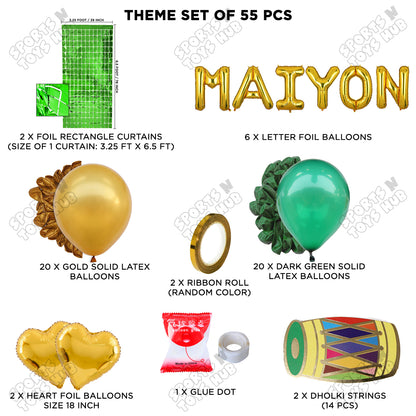 Maiyon Foil Letter Theme Collection - Gold & Green
