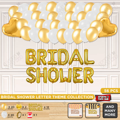 Bridal Shower Foil Letters Theme Collection - Gold & White