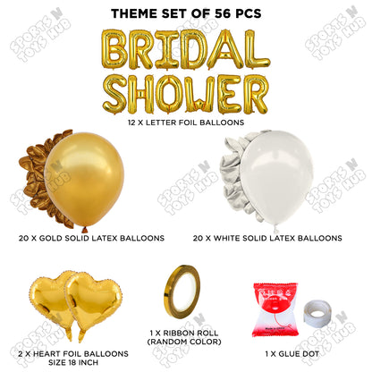 Bridal Shower Foil Letters Theme Collection - Gold & White