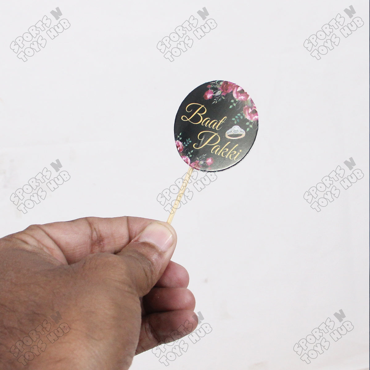 Baat Pakki Flower Print Cup Cake & Sweet Toppers - Pack Of 10