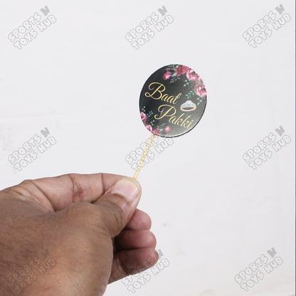 Baat Pakki Flower Print Cup Cake & Sweet Toppers - Pack Of 10