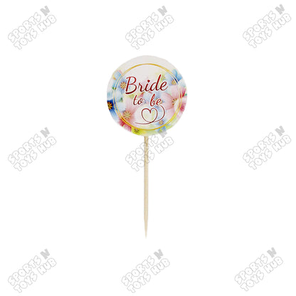 Bride To Be Sweet & Cup Cake Toppers - Pack Of 12