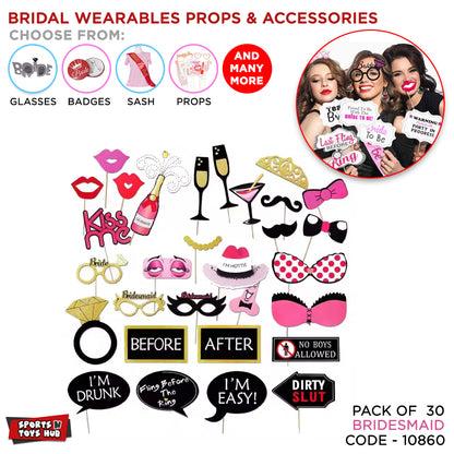 Bridemaids Photo Props - 30 Pcs