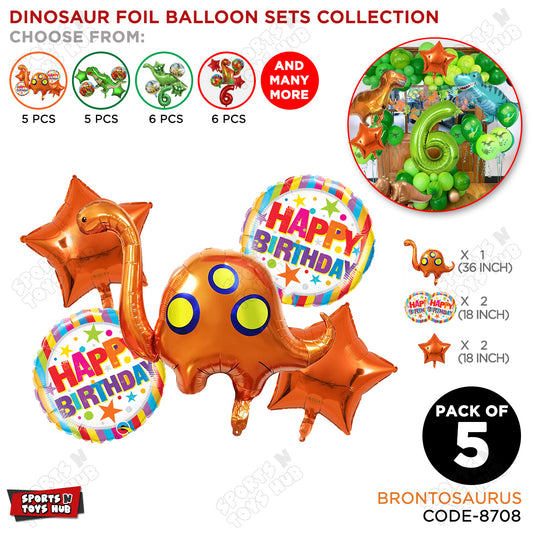 Bronto-Saurus Foil Balloon Set