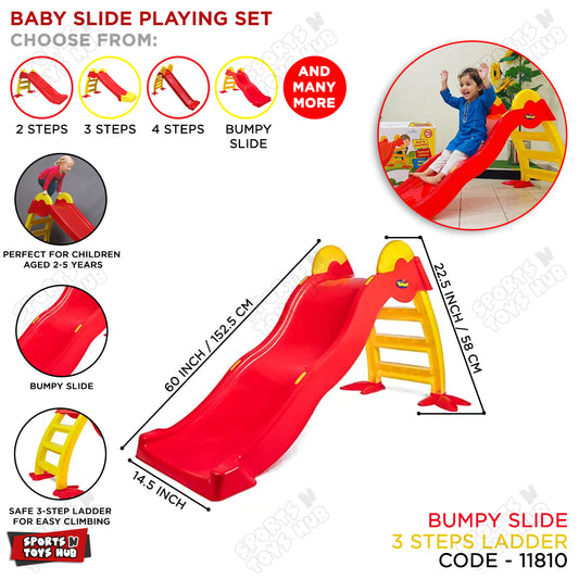 3 Steps Toddler Slide Easy Set Up Playset For Indoor & Outdoor