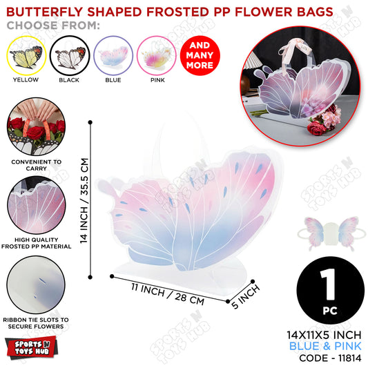 Butterfly Shaped Frosted PP Flower Bag – Decorative Gift Bouquet Bag, Premium Floral Packaging