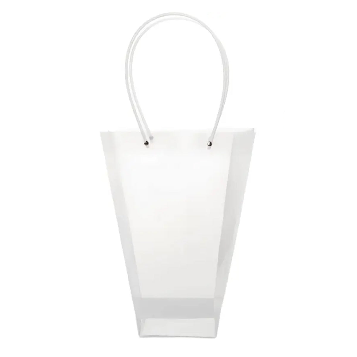 Transparent PVC Flower Bouquet Tote Bags with Long Pipe Handles – Pack of 1