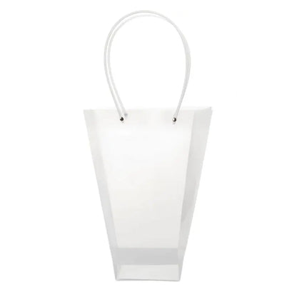 Transparent PVC Flower Bouquet Tote Bags with Long Pipe Handles – Pack of 1