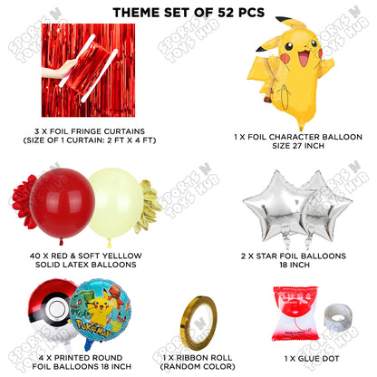Pokemon Pika-chu Foil Balloon Curtain Theme