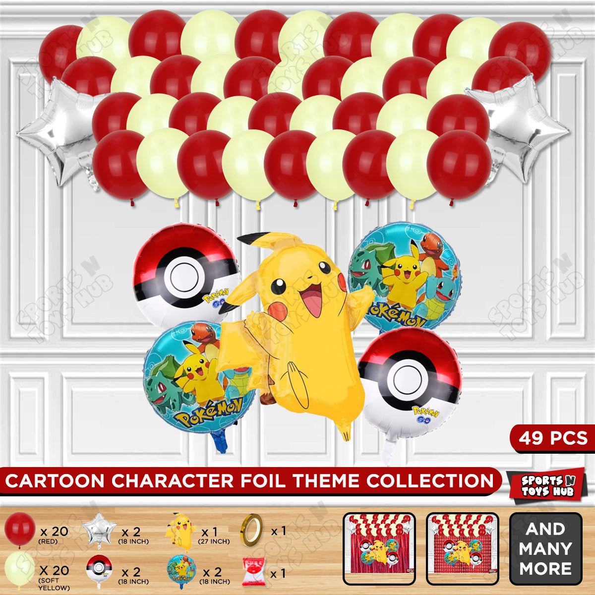 Pokemon Pika-chu Foil Balloon Garland Theme