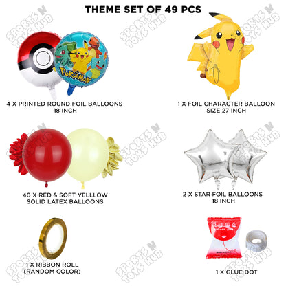 Pokemon Pika-chu Foil Balloon Garland Theme