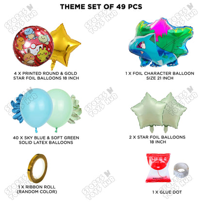 Pokemon Ivysaur Foil Balloon Garland Theme