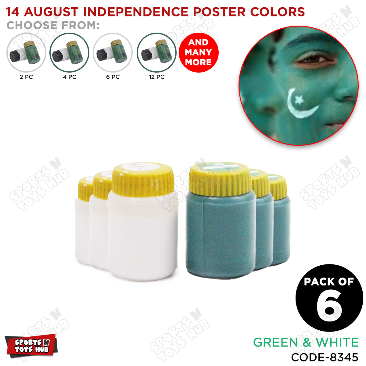 Independence Day Face Paint Poster Color