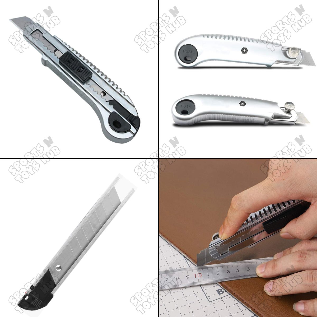 18MM Heavy Duty Utility Cutter Knife – Retractable Box Cutter for Cardboard Cutting, Carton Opening, Parcel Packaging, Paper Trimming, Warehouse, Office Supplies & DIY Arts and Crafts