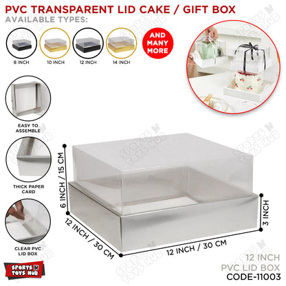 Transparent PVC Lid Multi Purpose Cake, Gift or Display Boxes Elegant