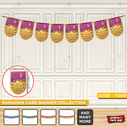 Ramadan Kareem Iris Purple Card Banner