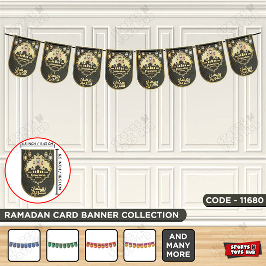 Ramadan Kareem Black Midnight Noor Card Banner